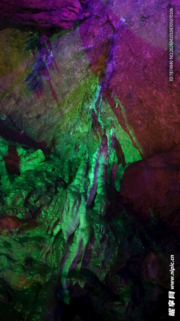 梦幻色彩的抽象岩石景观