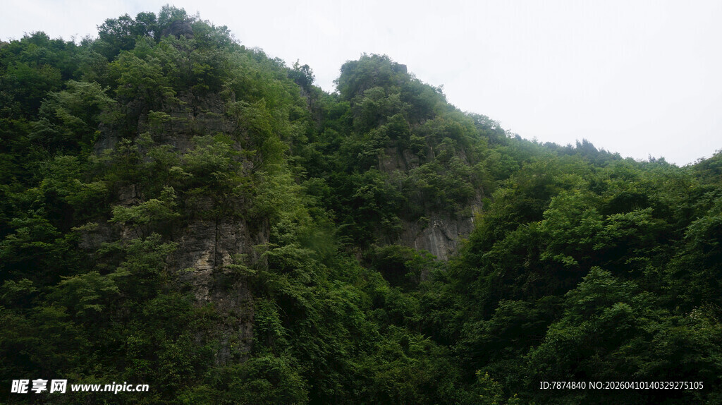 恩施翠绿山峦景色