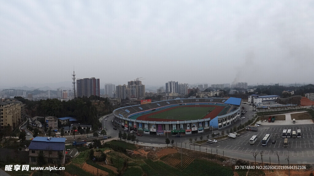 恩施城市体育场全景风貌