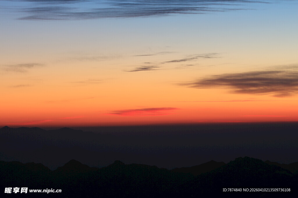 美丽日落天空景色