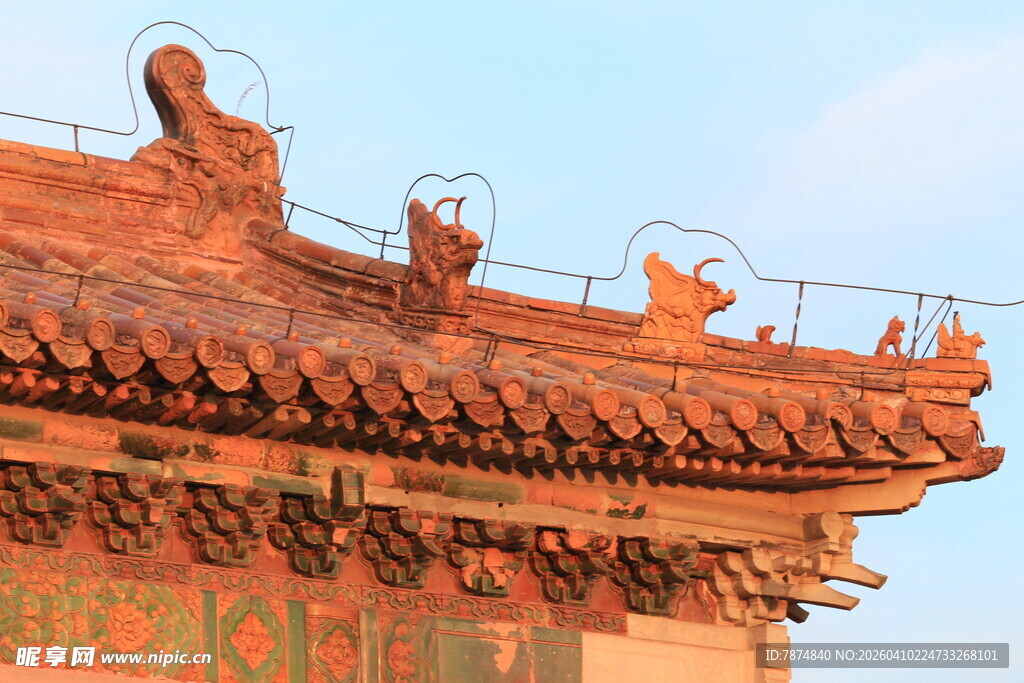 中式古建筑飞檐一角