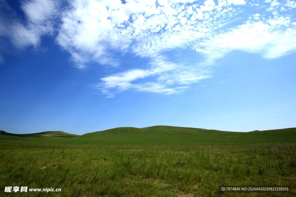 草原蓝天美景
