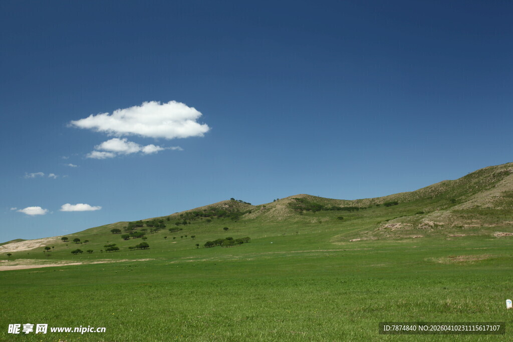 草原蓝天美景