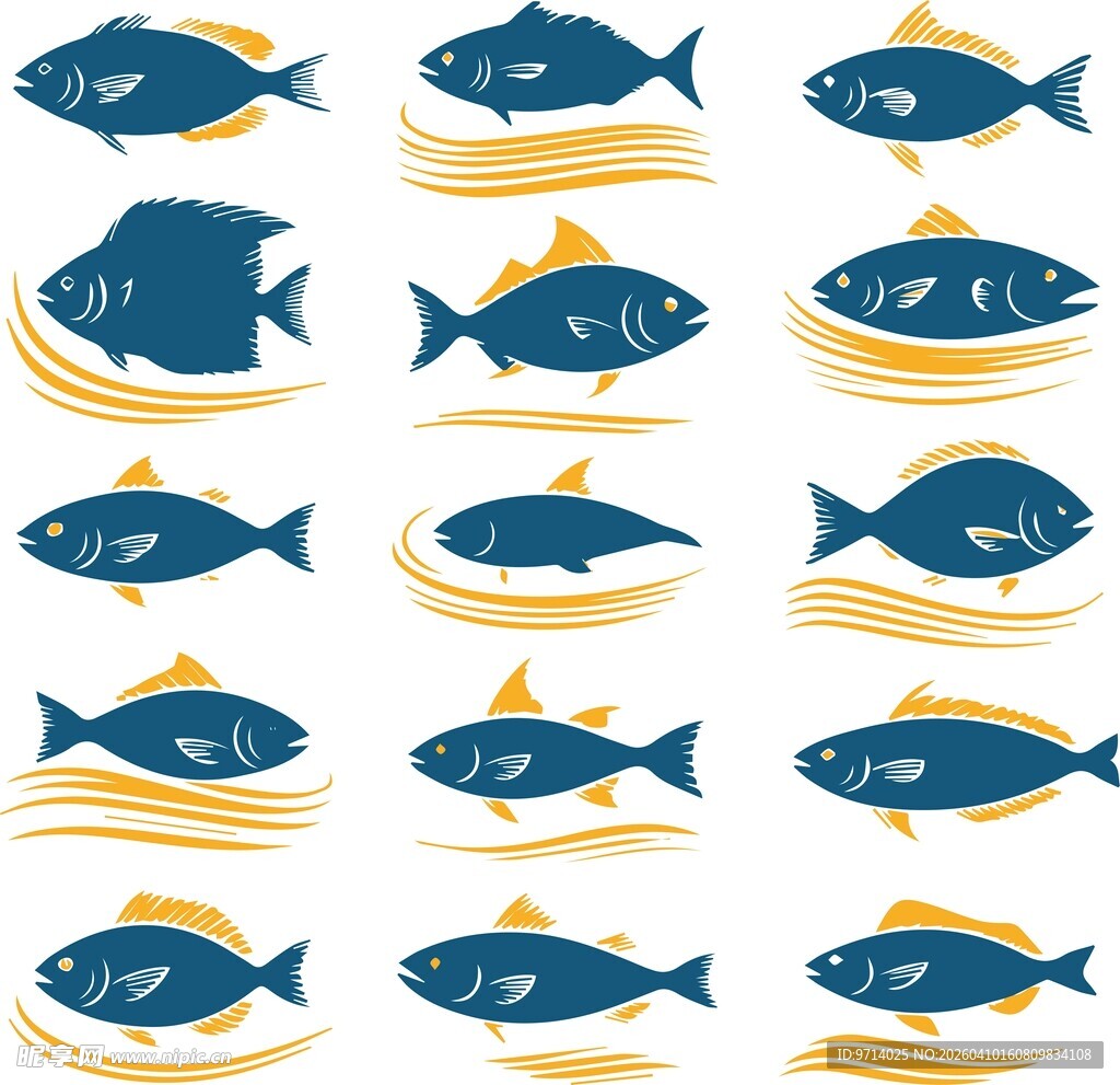 鱼类图案素材
