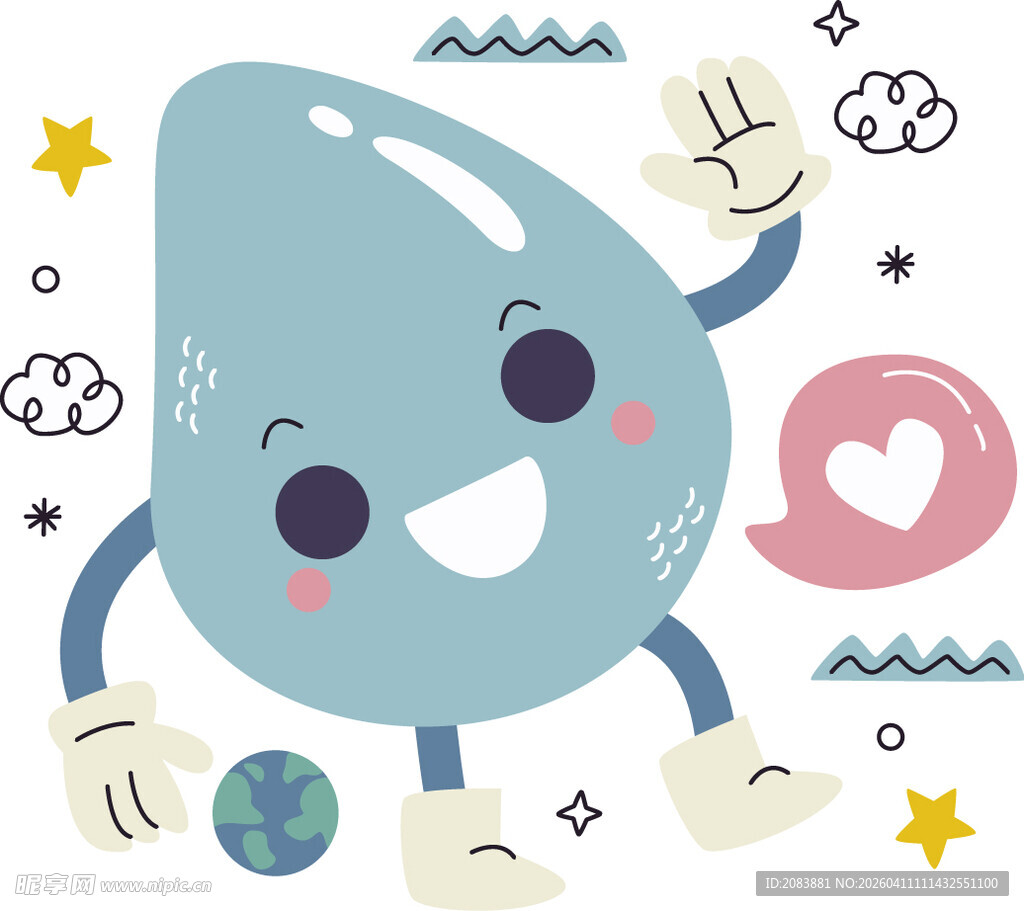 可爱水滴卡通形象