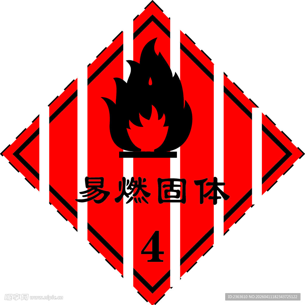 易燃固体4类危险标识