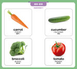 早教绘本 常见蔬菜英文词汇展示