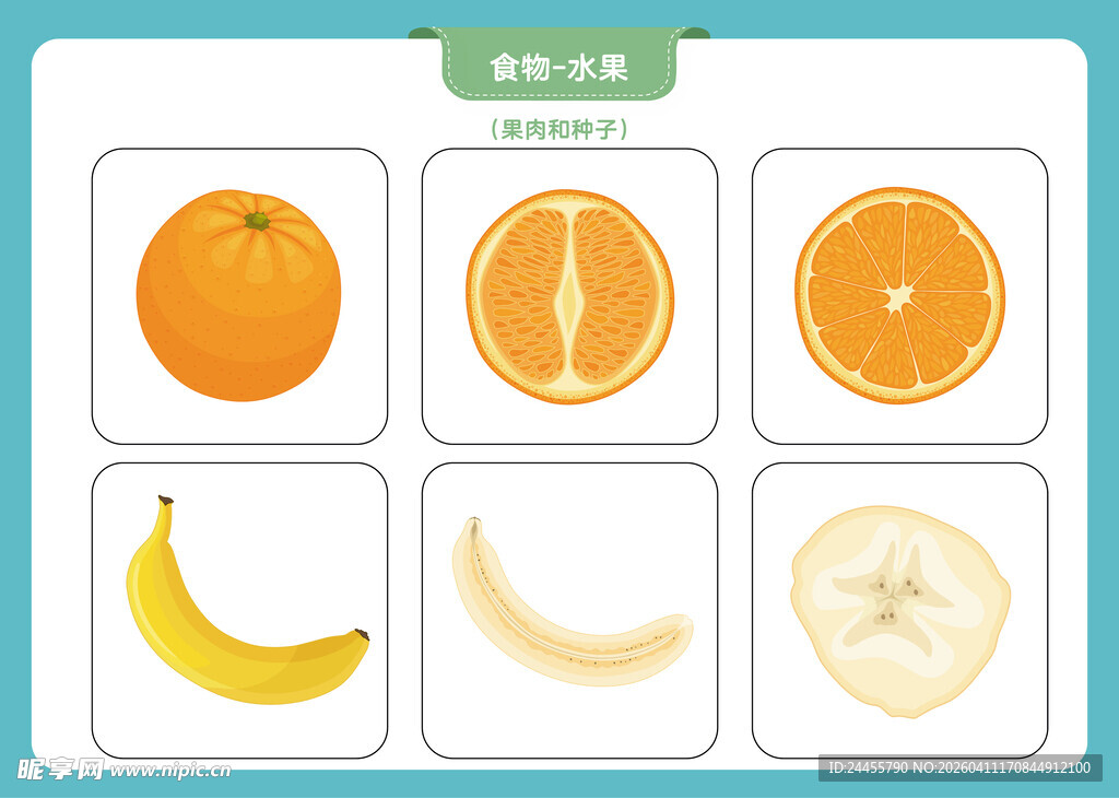 水果切片展示图