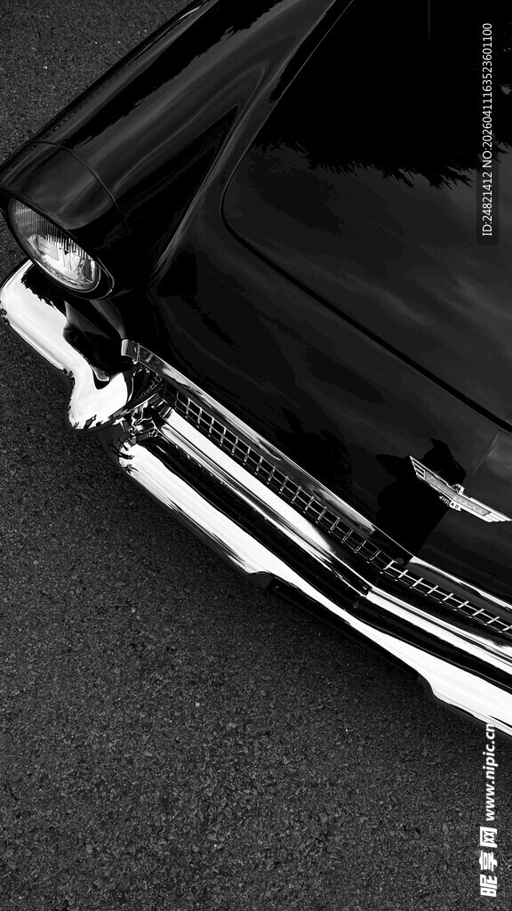 黑色汽车局部细节特写