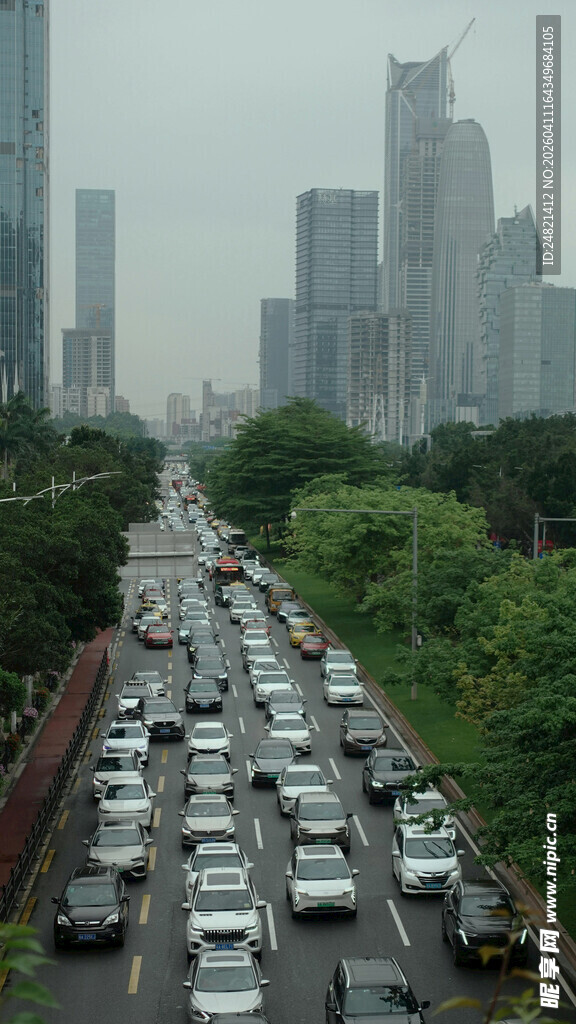 城市道路拥堵景象