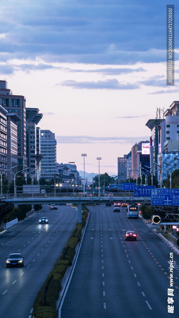 城市高架桥交通景象