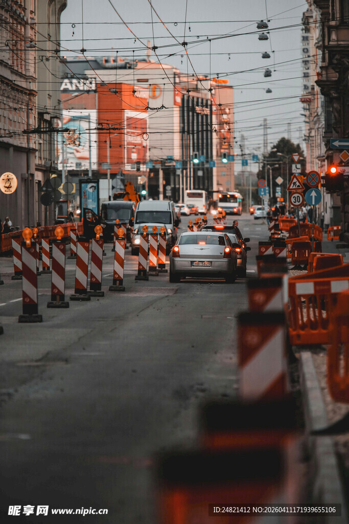 城市道路施工场景