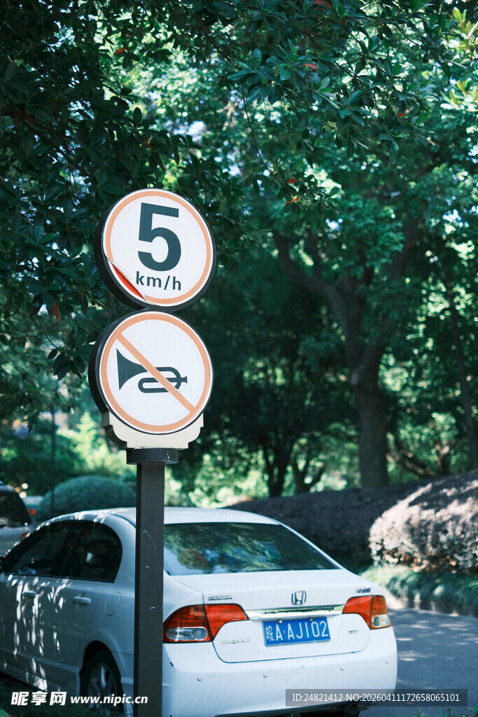道路限速5且禁止停车