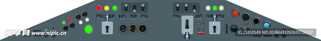 火车驾驶室操作台