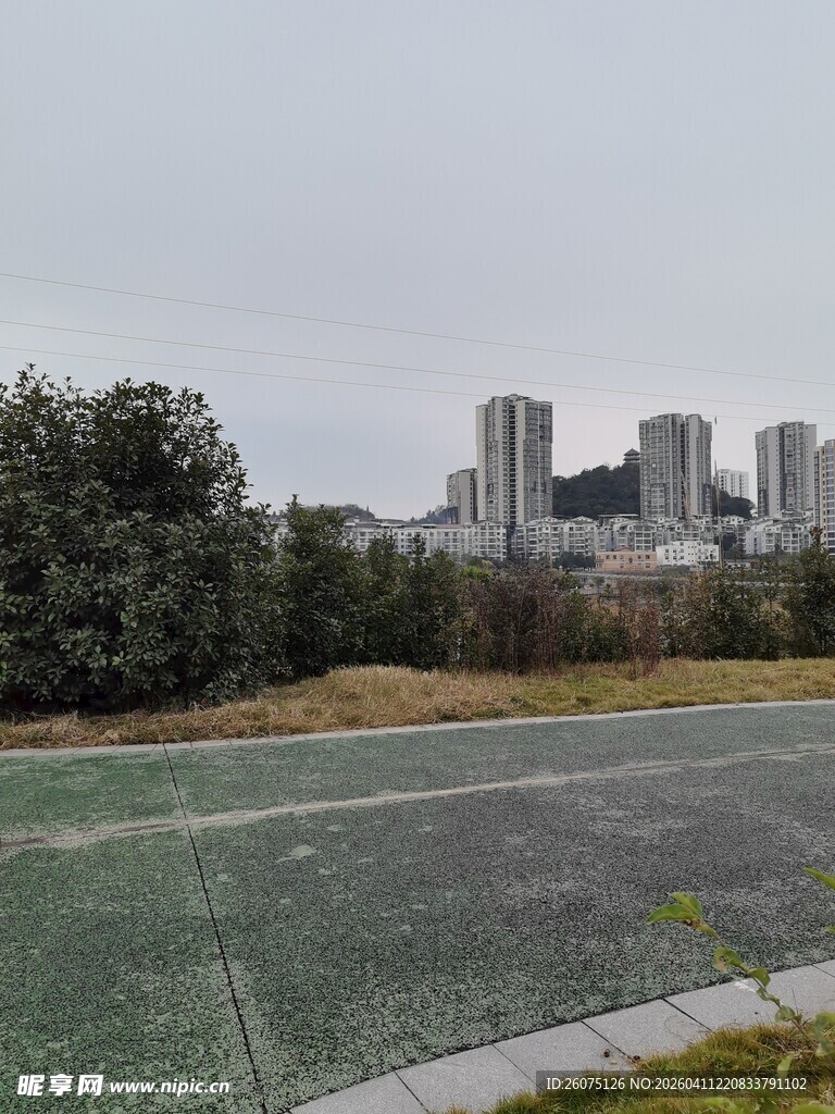 城市边的开阔绿地景观