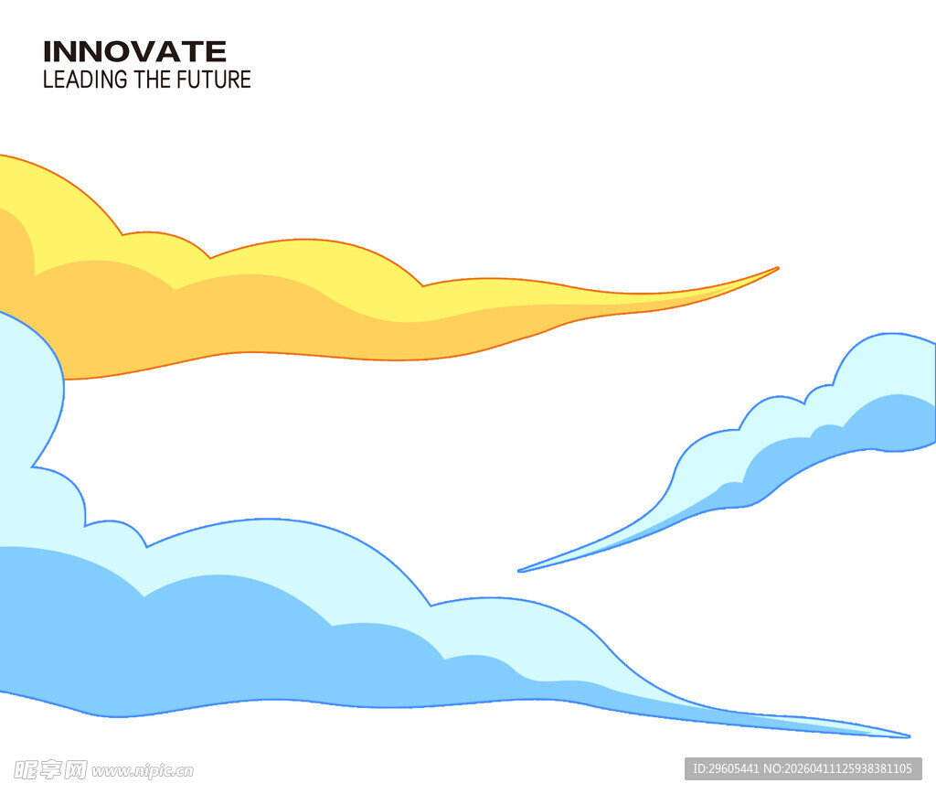 云朵插画设计元素