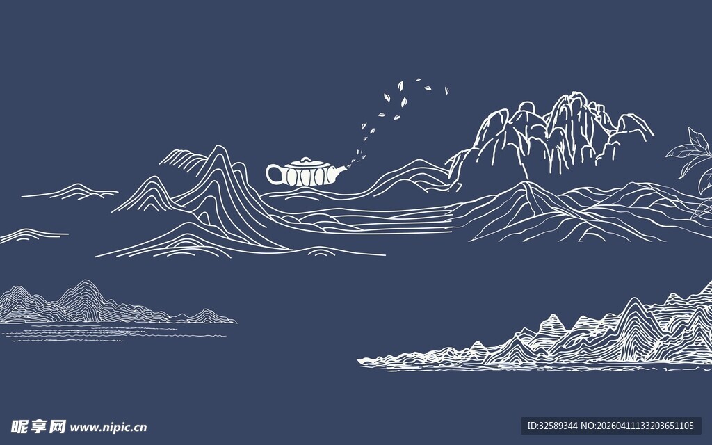 中式山水墨韵风景图