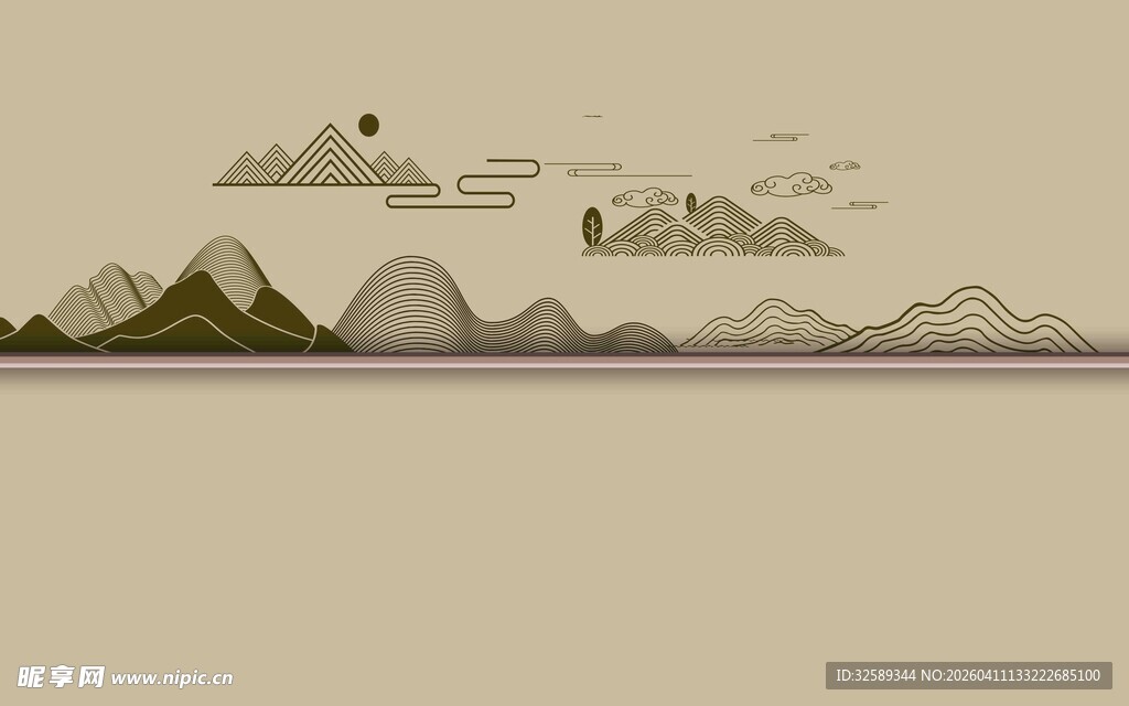 水墨山水风景图