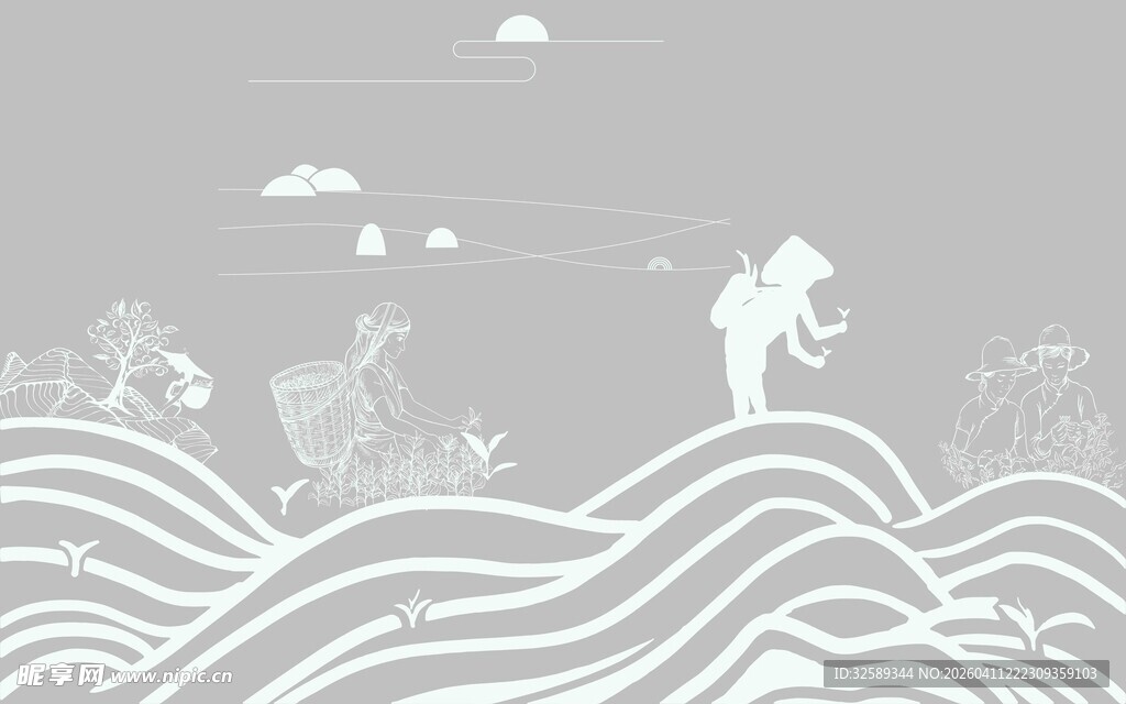 大象在山海间的梦幻场景