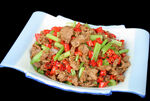 红辣椒炒牛肉