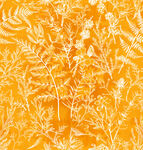 橙底白色植物纹理图案