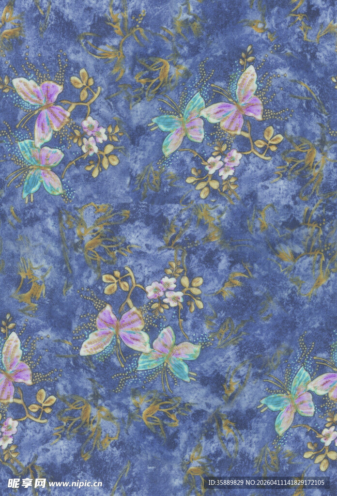 蝴蝶花 数码印花