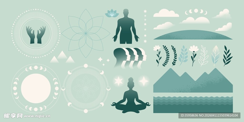 瑜伽冥想背景