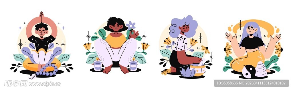 瑜伽插画