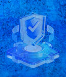 蓝色护盾图标 安全象征
