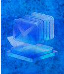 蓝色科技风邮件存储概念图