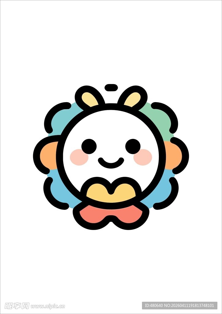 可爱卡通笑脸小图标