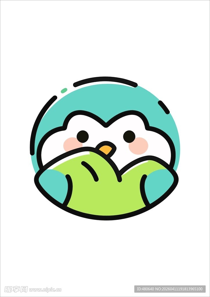 可爱小鸟卡通图标