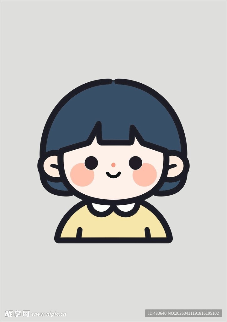 可爱卡通小女孩头像