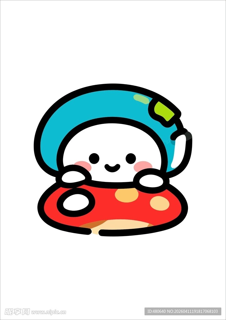 可爱卡通蘑菇头形象