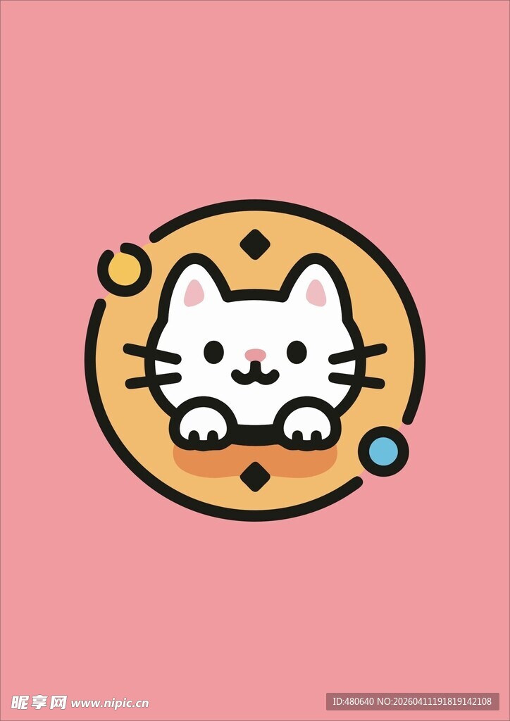 可爱猫咪卡通图标