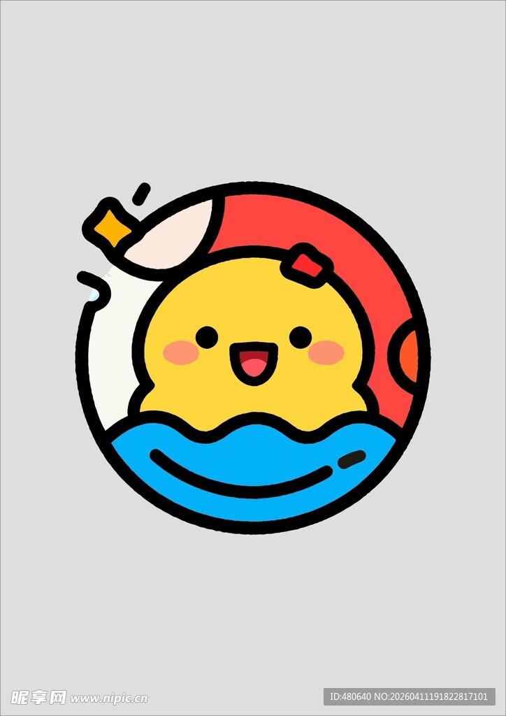 可爱小黄鸭卡通形象设计