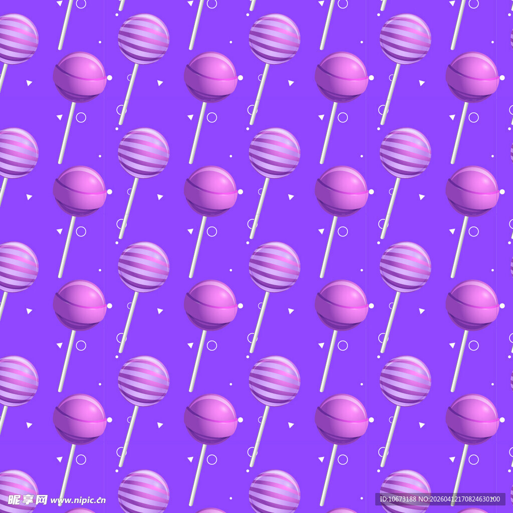 紫色棒棒糖矢量图案背景