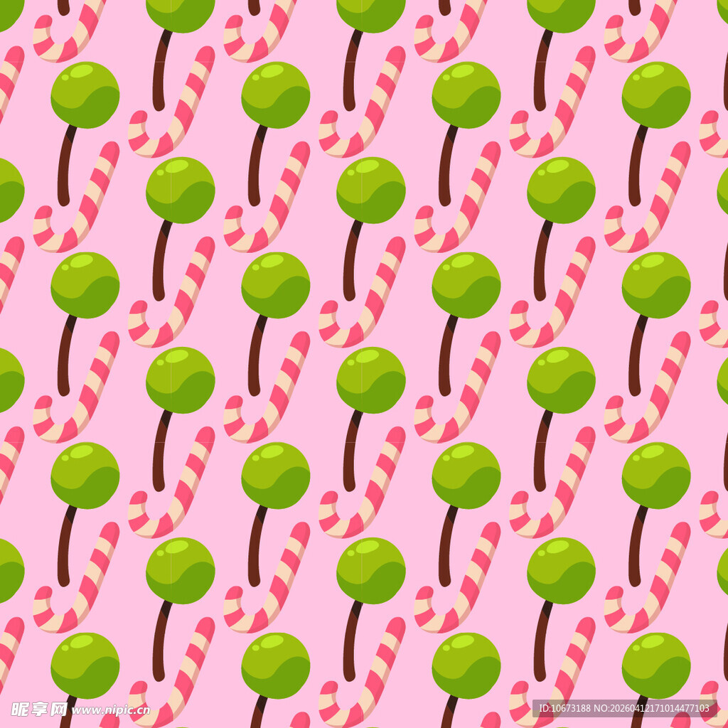 彩色可爱糖果矢量图案背景