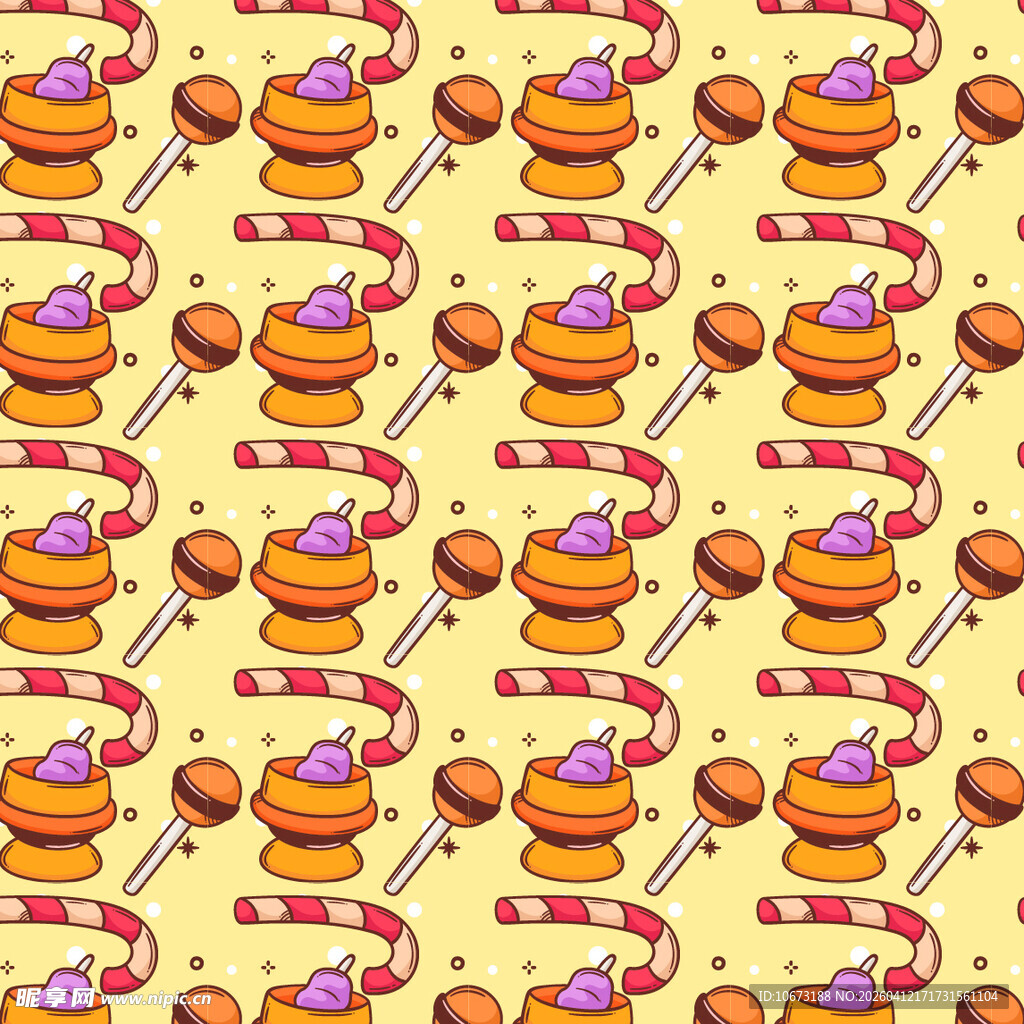 糖果矢量图案背景