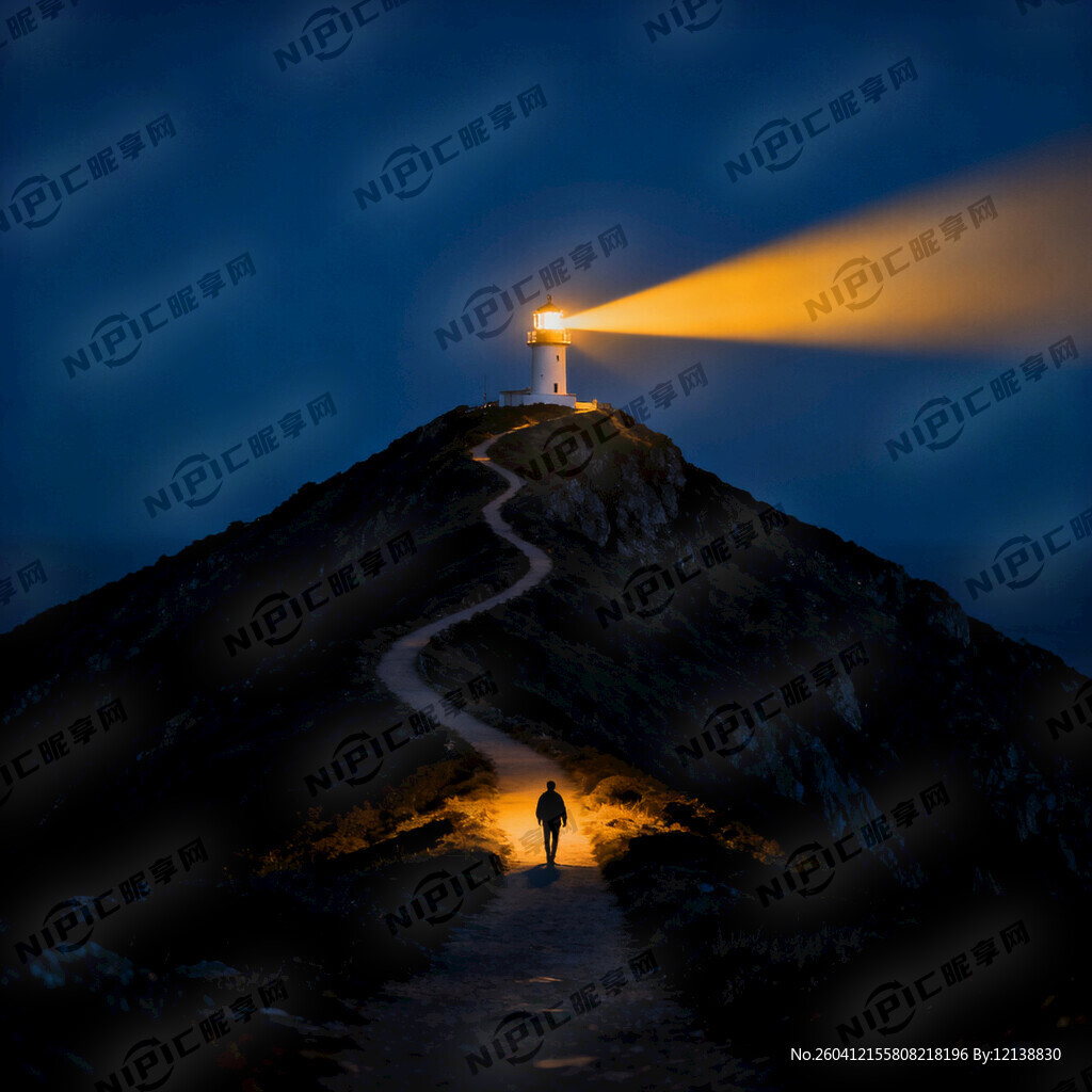黑夜 走向山顶