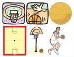 篮球运动元素插画