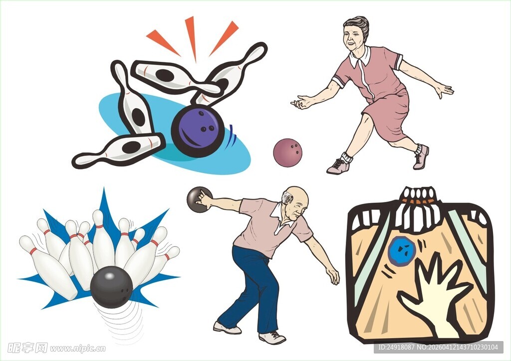 保龄球运动精彩瞬间