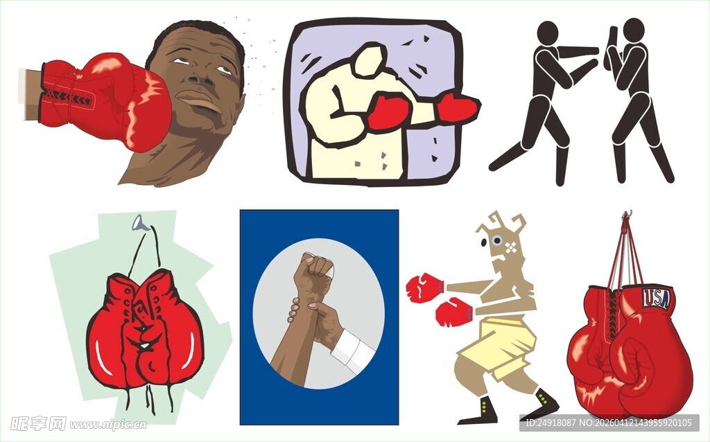 拳击相关图标集合