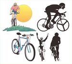 多样骑行姿态与自行车