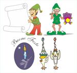 圣诞小精灵与节日装饰