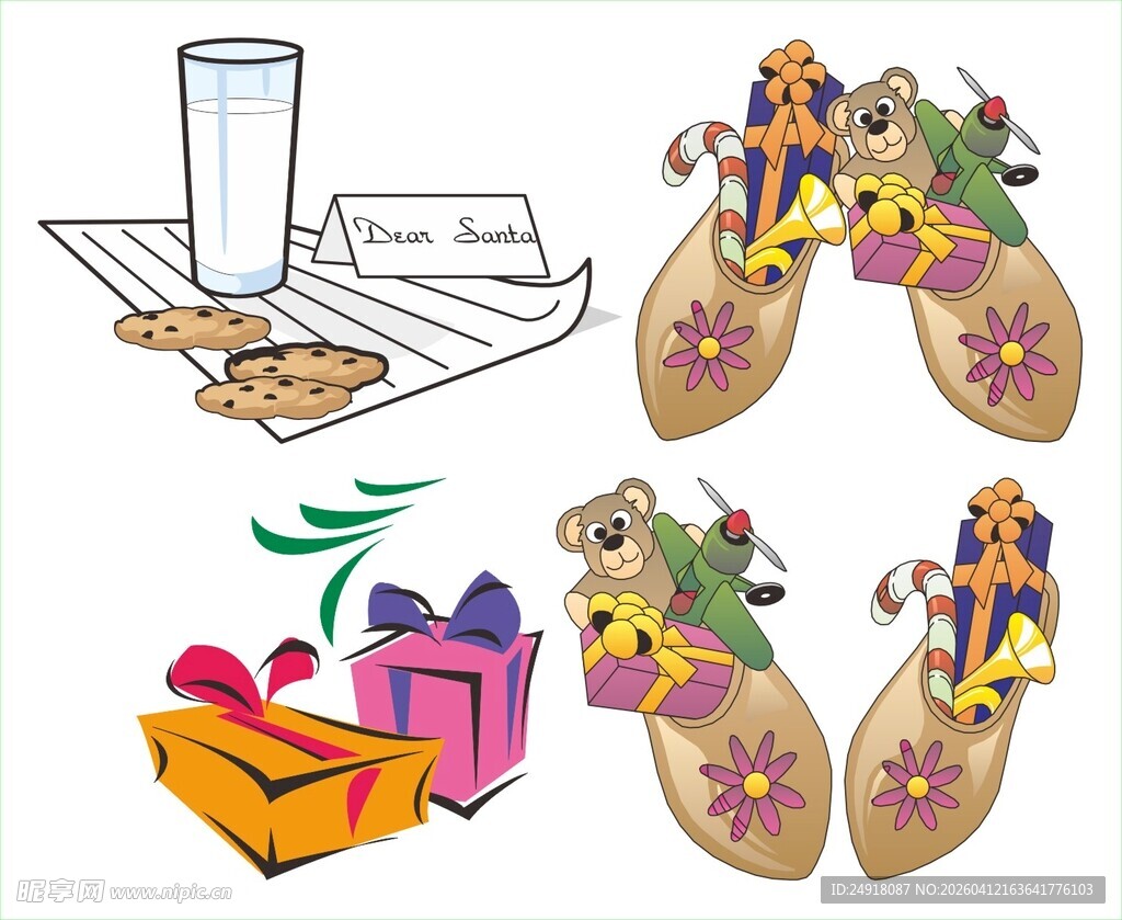 节日美食与装饰物品集合