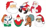 多样圣诞老人及动物形象