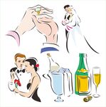 婚礼相关插画元素
