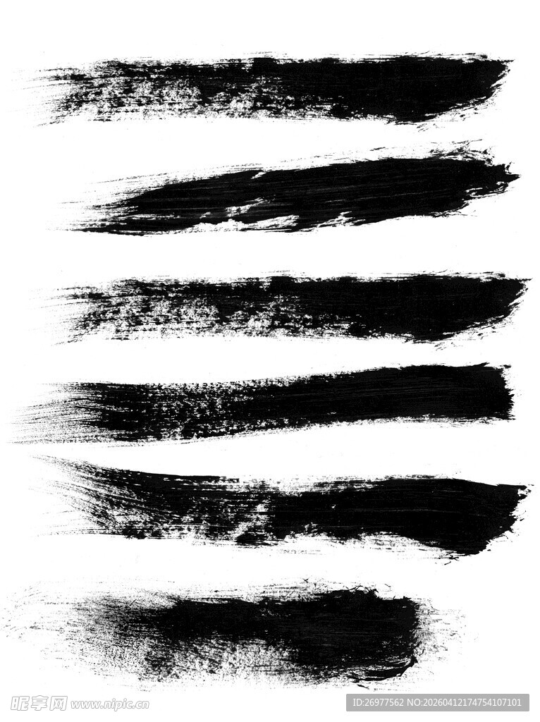 黑色水墨笔触素材集合