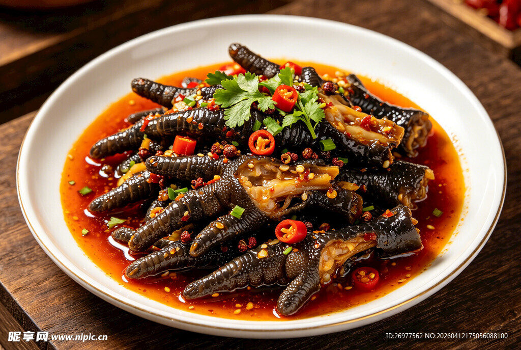 香辣乌鸡爪